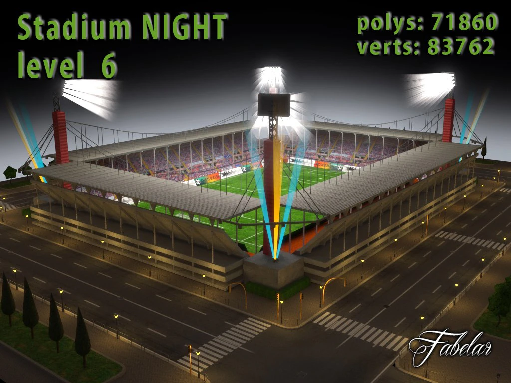 est&aacute;dio n&iacute;vel 6 noite Modelo 3D .c4d .max .obj .3ds .fbx .stl .blend 