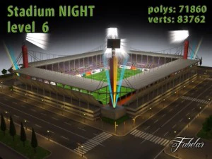 体育场6层晚上 3D 模型