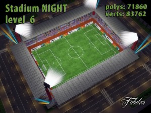 stadium level 6 night Model 3D