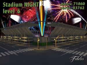 stadium level 6 night Model 3D