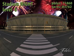stadium level 6 night Model 3D