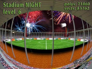stadium level 6 night Model 3D
