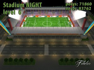 stadium level 6 night Model 3D