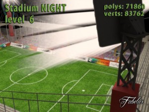stadium level 6 night Model 3D