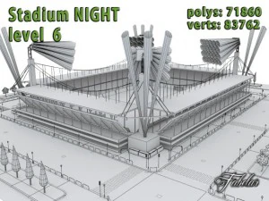 est&aacute;dio n&iacute;vel 6 noite Modelo 3D