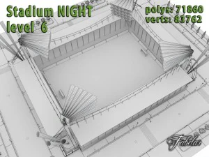 est&aacute;dio n&iacute;vel 6 noite Modelo 3D