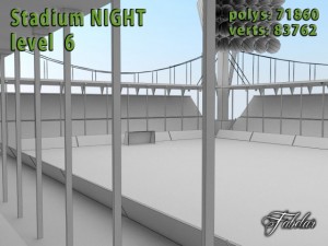stadium level 6 night Model 3D