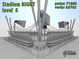 stadium level 6 night Model 3D