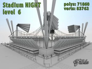 est&aacute;dio n&iacute;vel 6 noite Modelo 3D