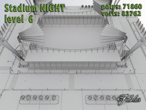 stadium level 6 night Model 3D