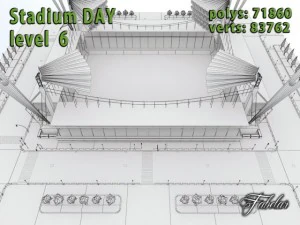 stadium level 6 daynight 3D Model