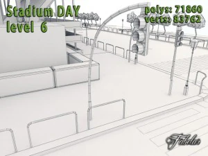 stadium level 6 daynight 3D Model
