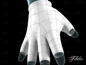 weight lifting gloves 3D Model