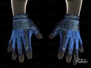 weight lifting gloves 2 Model 3D