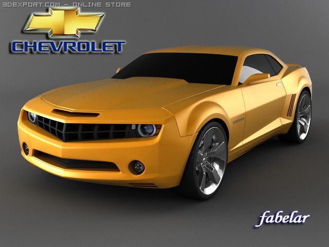 chevrolet camaro 3D Model .c4d .max .obj .3ds .fbx .stl .blend 
