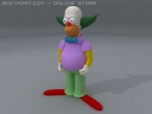 krusty the clown 3D Модель