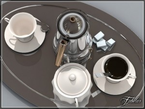 coffee service tray 3D Model