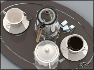 coffee service tray 3D Model