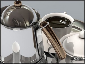 coffee service tray 3D Model