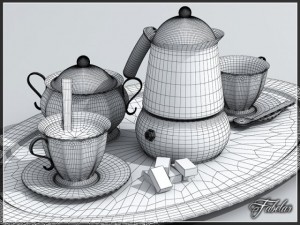 coffee service tray 3D Model