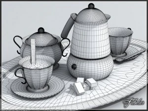 coffee service tray 3D Model