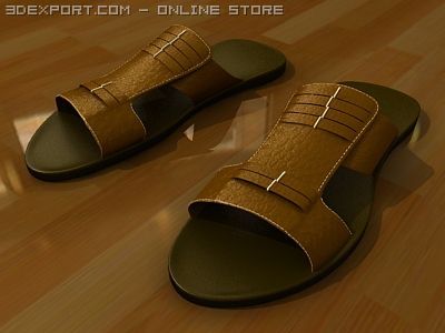 sandals 3D Модель .c4d .max .obj .3ds .fbx .stl .blend 