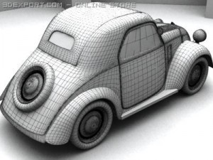 fiat topolino 1946 Modello 3D