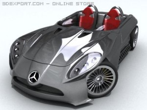mercedes f400 3D मॉडल