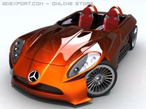 mercedes f400 3D मॉडल