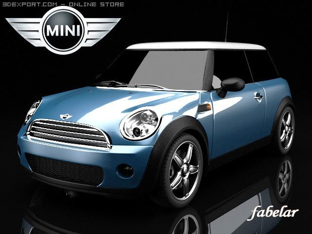 mini cooper 3D Модель .c4d .max .obj .3ds .fbx .stl .blend 