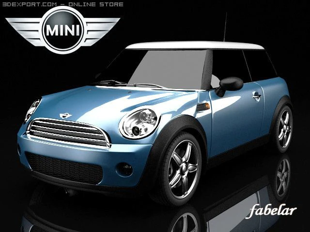 mini cooper 3D Model .c4d .max .obj .3ds .fbx .stl .blend 