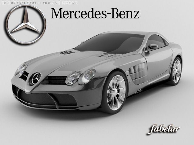 mercedes mclaren slr Modelo 3D .c4d .max .obj .3ds .fbx .stl .blend 