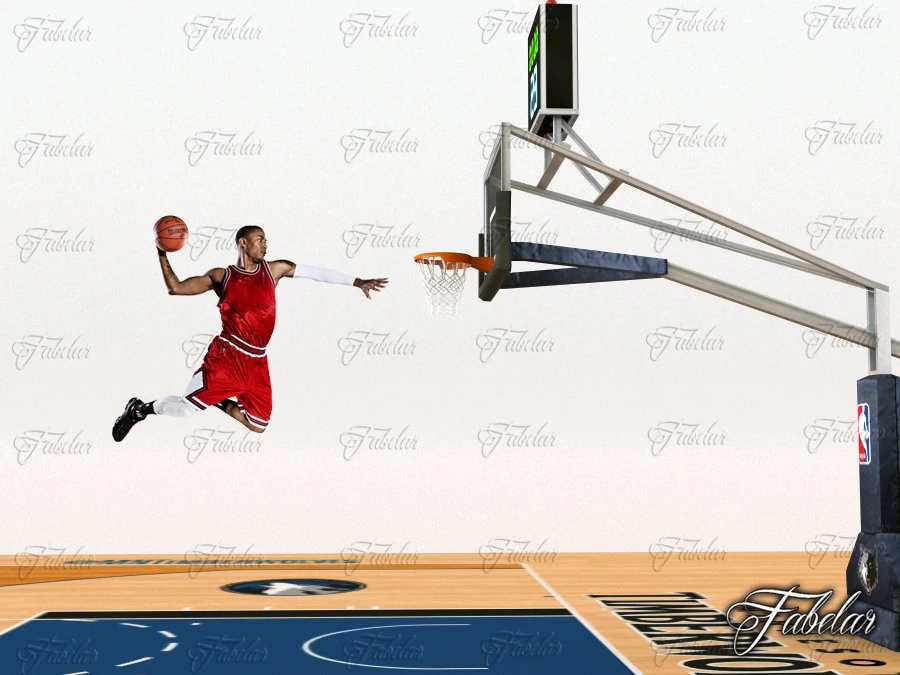 basketball court 3D Model .c4d .max .obj .3ds .fbx .stl .blend 