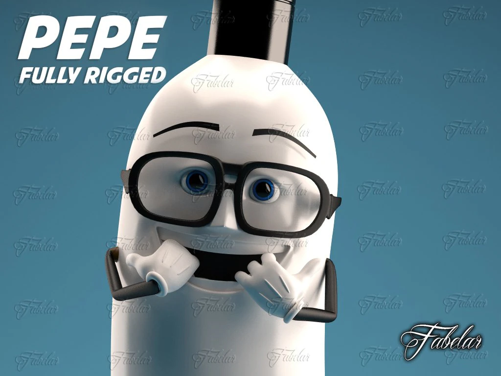 pepe fully rigged 3D Model .c4d .max .obj .3ds .fbx .stl .blend 