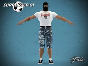 サポーター01 3Dモデル