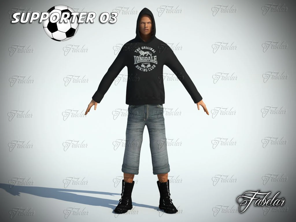 supporter 03 3D Model .c4d .max .obj .3ds .fbx .stl .blend 