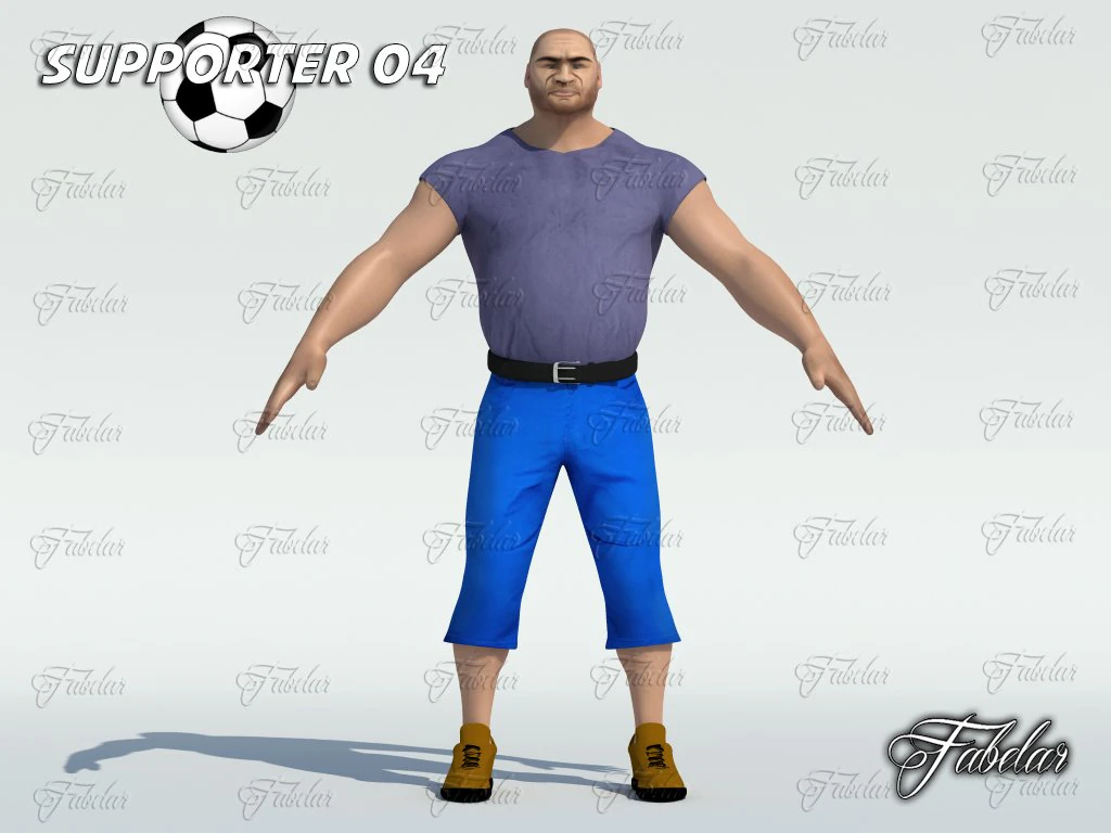 supporter 04 3D Model .c4d .max .obj .3ds .fbx .stl .blend 