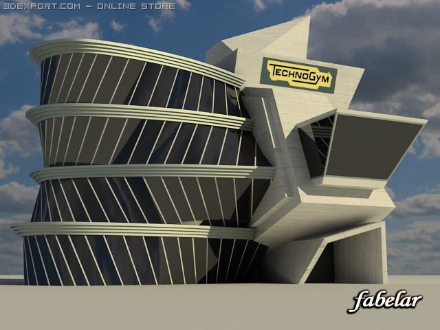 modern gym 3D 모델 .c4d .max .obj .3ds .fbx .stl .blend 