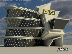 palestra moderna Modello 3D