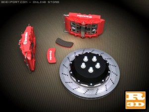 brembo brake system detaliated Modèle 3D