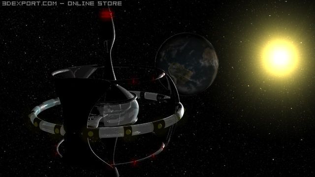 space station 3D Model .c4d .max .obj .3ds .fbx .stl .blend 