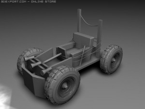 postapocalyptic car Model 3D
