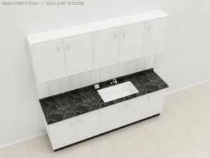 simple kitchen Modelo 3D