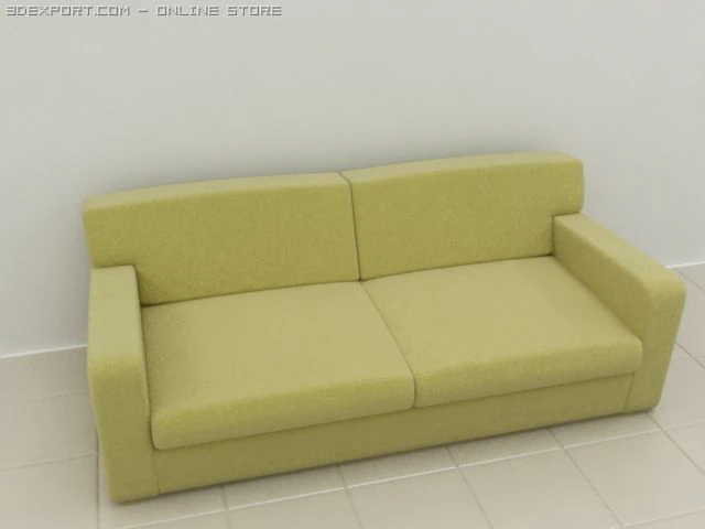 Sofa 2-osobowa Model 3D .c4d .max .obj .3ds .fbx .stl .blend 
