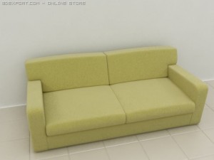 2 seat sofa 3D Модель