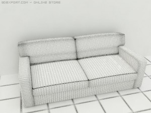 2 seat sofa Model 3D