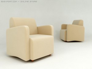 plaza armchair 3D Модель