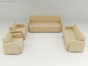 plaza livingroom set 3D Модель