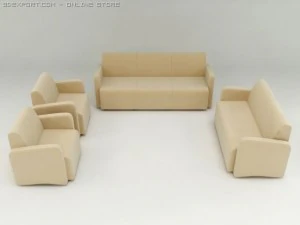 zestaw do salonu Plaza Model 3D