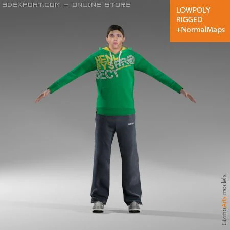 mancasual2 3D Model .c4d .max .obj .3ds .fbx .stl .blend
